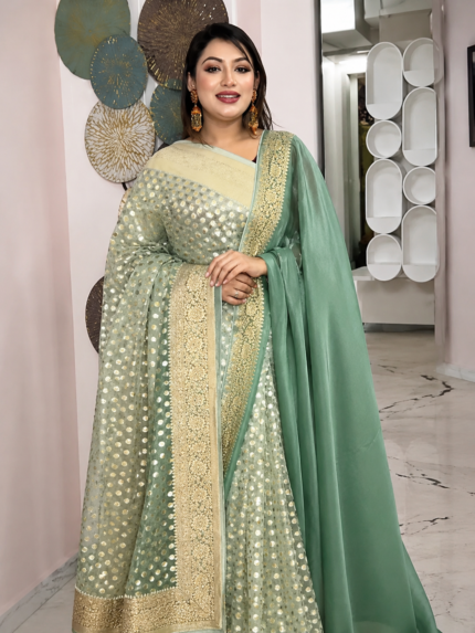 Sage Green with Antique Gold